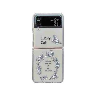 For Samsung Galaxy Z Flip3 5G Graffiti Pattern Protective Phone Case(Cat)