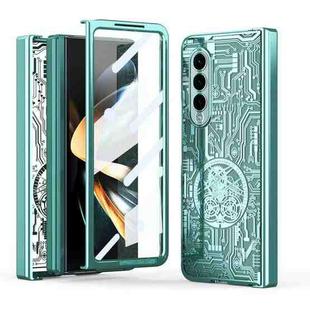 For Samsung Galaxy Z Fold4 5G Mechanical Legend Integrated Electroplating All-inclusive Phone Case(Green)