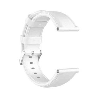 For Garmin Vivoactive 3 Oil Wax Calf Leather Watch Band(White)