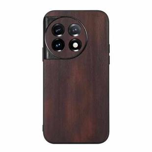 For OnePlus 11 Yellow Cow Texture PU Phone Case(Coffee)