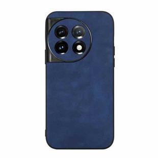 For OnePlus 11 Morocco Texture PU Phone Case(Blue)