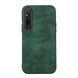 For Sony Xperia 1 V Morocco Texture PU Phone Case(Green)