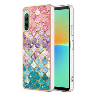 For Sony Xperia 10 IV Electroplating IMD TPU Phone Case(Colorful Scales)