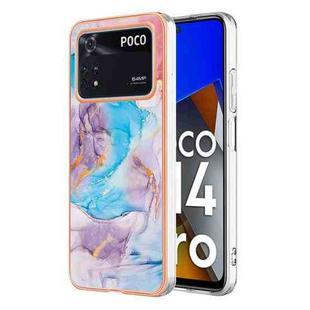 For Xiaomi Poco M4 Pro 4G Electroplating IMD TPU Phone Case(Blue Marble)