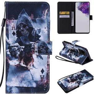 For Galaxy S20 Ultra Painting Horizontal Flip Leather Case with Holder & Card Slot & Lanyard(Magician)