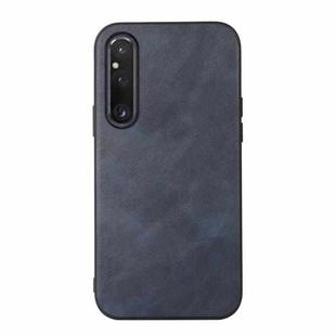 For Sony Xperia 1 V Cowhide Texture PU Phone Case(Blue)