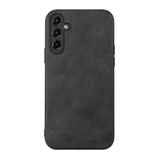 For Samsung Galaxy A24 4G Cowhide Texture PU Phone Case(Black)