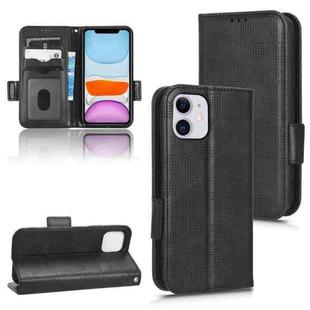 For iPhone 11 Symmetrical Triangle Leather Phone Case(Black)