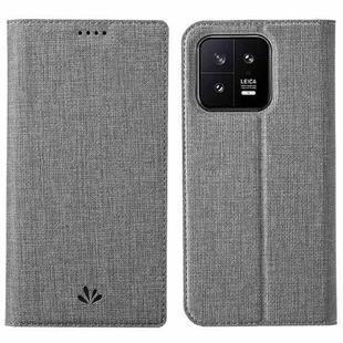 For Xiaomi 13 ViLi DMX Series Shockproof Magnetic Flip Leather Phone Case(Grey)