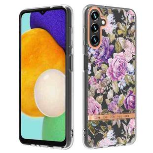 For Samsung Galaxy A54 5G Flowers and Plants Series IMD TPU Phone Case(Purple Peony)