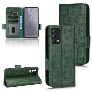 For Realme GT Master / Q3 Pro Carnival Symmetrical Triangle Leather Phone Case(Green)