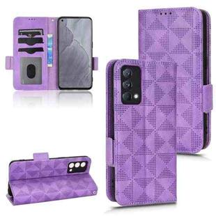 For Realme GT Master / Q3 Pro Carnival Symmetrical Triangle Leather Phone Case(Purple)