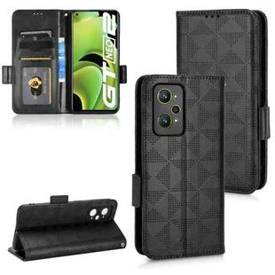 For Realme GT Neo2 Symmetrical Triangle Leather Phone Case(Black)