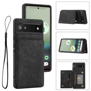 For Google Pixel 6a Dream Magnetic Back Cover Card Wallet Phone Case(Black)