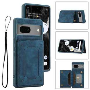 For Google Pixel 7 5G Dream Magnetic Back Cover Card Wallet Phone Case(Blue)