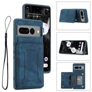 For Google Pixel 7 Pro 5G Dream Magnetic Back Cover Card Wallet Phone Case(Blue)