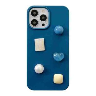 For iPhone 14 Love Gem Degradable Phone Case(Blue)
