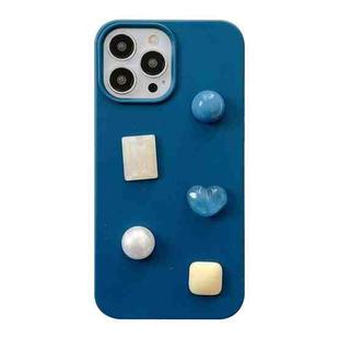 For iPhone 14 Pro Max Love Gem Degradable Phone Case(Blue)