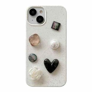 For iPhone 12 Love Gem Degradable Phone Case(White)