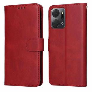 For Honor X7a Classic Calf Texture Flip Leather Phone Case(Red)