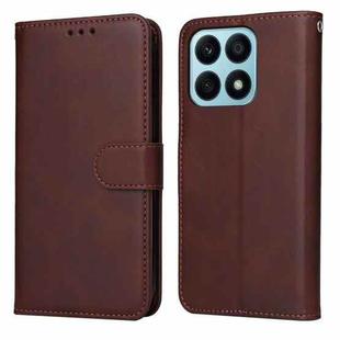 For Honor X8a Classic Calf Texture Flip Leather Phone Case(Brown)