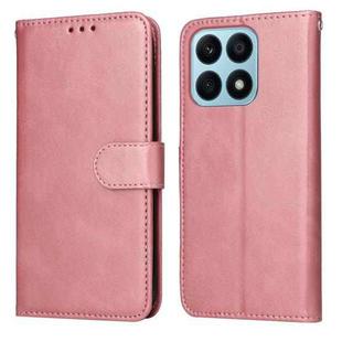 For Honor X8a Classic Calf Texture Flip Leather Phone Case(Rose Gold)
