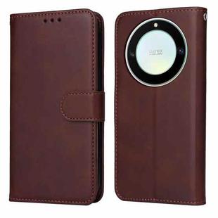 For Honor X9a/X40 5G/Magic5 Lite Classic Calf Texture Flip Leather Phone Case(Brown)