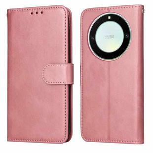 For Honor X9a/X40 5G/Magic5 Lite Classic Calf Texture Flip Leather Phone Case(Rose Gold)