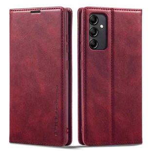 For Samsung Galaxy A14 4G/5G LC.IMEEKE RFID Anti-theft Leather Phone Case(Red)
