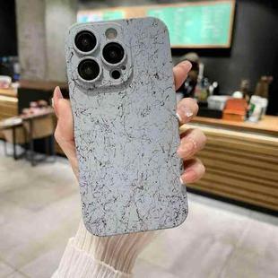 For iPhone 13 Marble Pattern PC Phone Case(White)