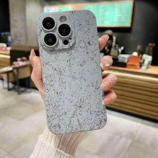 For iPhone 11 Marble Pattern PC Phone Case(White)