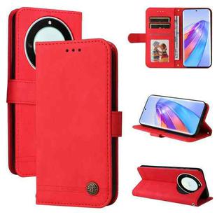 For Honor X9a/X40 5G/Magic5 Lite Skin Feel Life Tree Metal Button Leather Phone Case(Red)