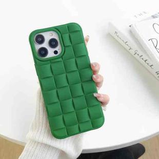 For iPhone 14 Pro Max 3D Cube Weave Texture Skin Feel Phone Case(Green)