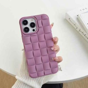 For iPhone 13 Pro Max 3D Cube Weave Texture Skin Feel Phone Case(Purple)