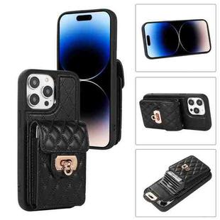 For iPhone 14 Pro Max Card Slot Leather Phone Case(Black)