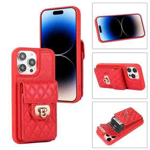 For iPhone 14 Pro Max Card Slot Leather Phone Case(Red)