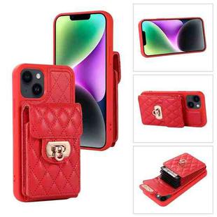For iPhone 14 Card Slot Leather Phone Case(Red)