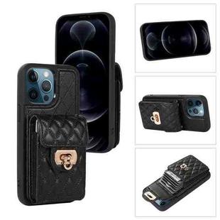 For iPhone 12 Pro Max Card Slot Leather Phone Case(Black)