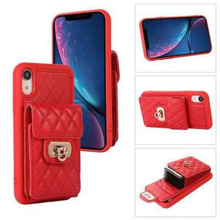 For iPhone XR Card Slot Leather Phone Case(Red)