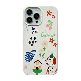 For iPhone 14 Ins Style Lovely Pattern Degradable Phone Case(Cat And Dogs)