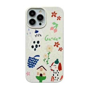 For iPhone 13 Pro Max Ins Style Lovely Pattern Degradable Phone Case(Cat And Dogs)