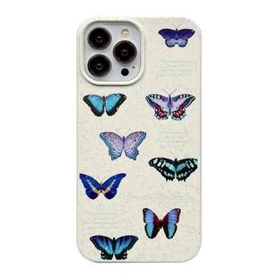For iPhone 12 Pro Max Ins Style Lovely Pattern Degradable Phone Case(Butterfly Family)