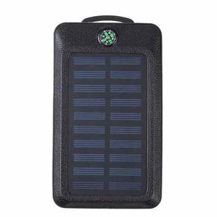 20000mAh Solar Power USB Power Bank with Compass(Black)