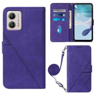 For Motorola Moto G53 / G23 / G13 Crossbody 3D Embossed Flip Leather Phone Case(Purple)