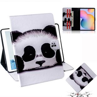 For Galaxy Tab S6 Lite P610 / P615 Colored Drawing Horizontal Flip Leather Case with Holder & Card Slot & Wallet(Panda)