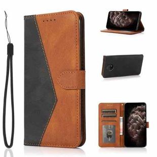 For Motorola Moto G10 / G20 / G30 Dual-color Stitching Leather Phone Case(Black Brown)