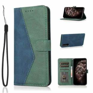 For Sony Xperia 1 II Dual-color Stitching Leather Phone Case(Blue Green)