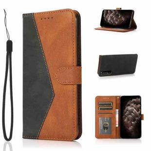 For Sony Xperia 1 III Dual-color Stitching Leather Phone Case(Black Brown)