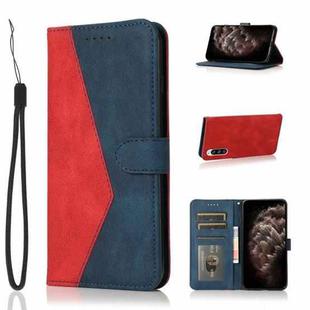 For Sony Xperia 5 Dual-color Stitching Leather Phone Case(Red Blue)