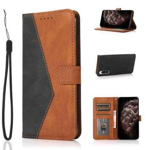 For Sony Xperia 5 Dual-color Stitching Leather Phone Case(Black Brown)
